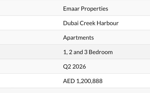 Cedar At Creek Beach – Emaar